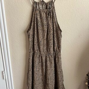 Leopard Print Sleeveless Dress